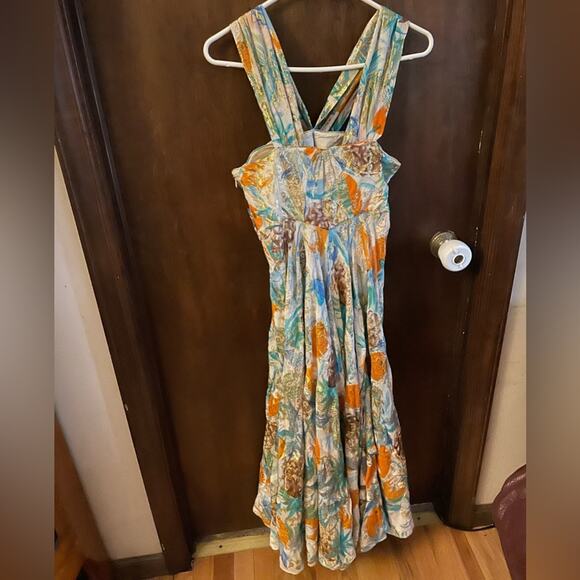 DVF multi metallic silk midi dress - Picture 5 of 10